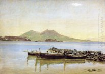 Teluk Napoli dengan Vesuvius di Background