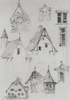 Sketches arquitectónicas de viagem Na Alemanha 1872
