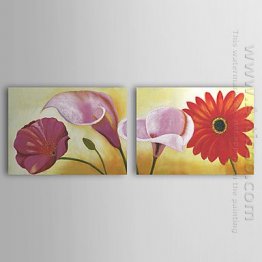 Hand-painted Oil Painting Floral Oversized Landscape - Set of 2