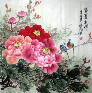 Pivoine - Peinture chinoise