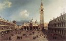Het piazza san marco met zijn basiliek 1730