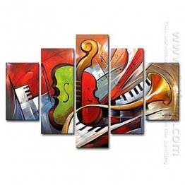 Hand-painted Oil Painting Still Life Oversized Wide - Set of 5