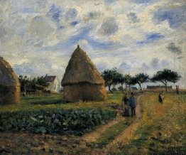 peasants and hay stacks 1878