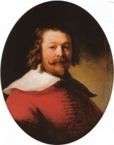 Portrait Of A Bearded Man Bust Length In A Red Doublet 1633