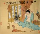 Menina que toma um banho-Xizhao - Pintura Chinesa