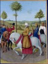 Der Kaiser Karl IV. und die Würdenträger Paris 1460