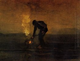 Peasant Burning Weeds 1883