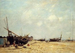 Fishing Boats Aground And At Sea 1880