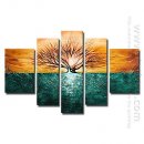 Hand-painted Landscape Oil Painting - Set of 5