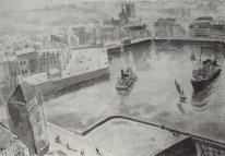 Hamnen i Dieppe 1929