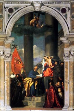 Madonna con santi e membri della famiglia Pesaro 1519-1526