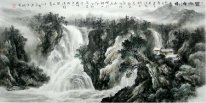 Landscape with waterfall - Chinese Painting