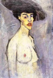 nude with hat