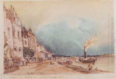 De Aanlegplaats In Stein An Der Donau 1844