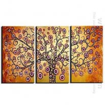 Hand-painted Abstract Oil Painting - Set of 3