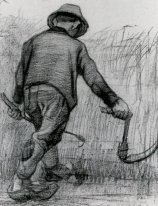 Campesino con la hoz de espaldas 1885 5