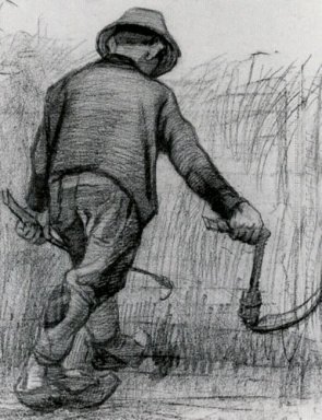 Peasant med skäran Sett från baksidan 1885 5