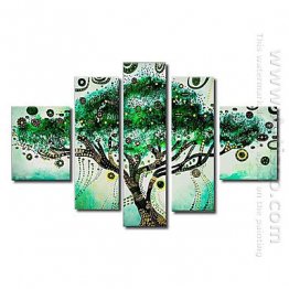 Hand-painted Abstract Oil Painting - Set of 5