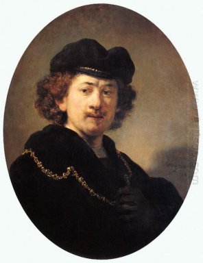 Self Portrait Dengan Hat Dan Emas Rantai 1633