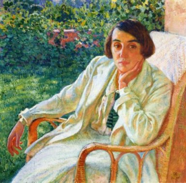 Elizabeth Van Rijsselberghe In Een Rieten Stoel 1916