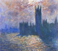 Parlement Reflecties over De Thames 1905