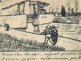 Drawbridge With Walking Couple 1888