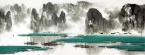 Mountains, river - Chinese Painting