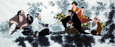 Gaoshi, spiele Schach-chinesische Malerei