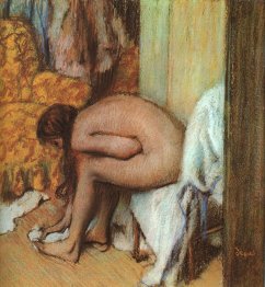 after the bath woman drying her feet 1886