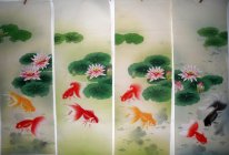 Fish&Lotus(Four Screens) - Chinese Painting