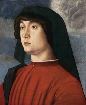 Retrato de um homem novo no Red 1490