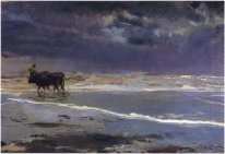 Dia cinzento na praia de Valência 1901