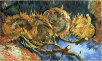 Still Life Dengan Empat Sunflowers 1887