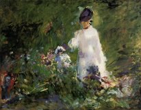 young woman among the flowers 1879