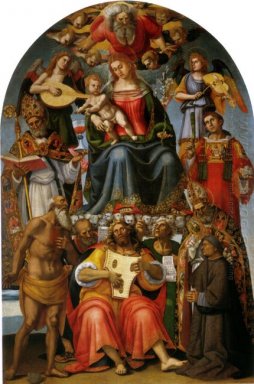 Vierge et l\'Enfant avec des saints