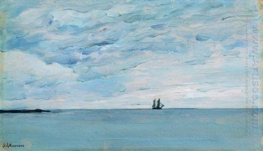 Sea Con le coste della Finlandia 1896
