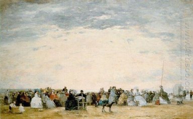 Der Strand bei Trouville 1865