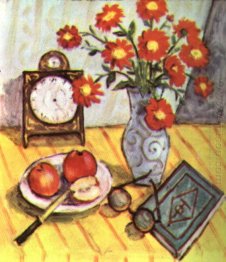 Still Life with Red Flowers