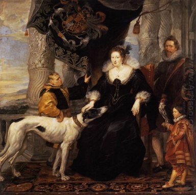 Portrait de Lady Arundel avec son train 1620