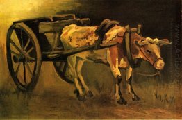 Cart With Red And White Ox 1884