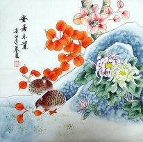 Vogels&Bloemen - Chinees schilderij