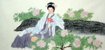 Belle peinture Lady-chinois