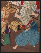 Oda Nobunaga Kampf mit einem anderen Krieger, den Feierabend ein