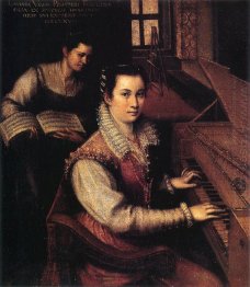 Self-Portrait at the Clavichord with a Servant