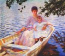 Mother and Child in a Boat