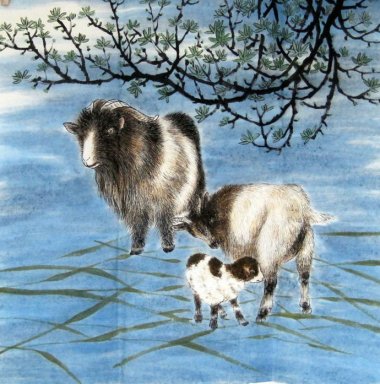 Sheep - Peinture chinoise