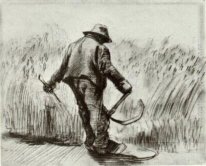 Peasant With Sickle Seen From The Back 1885 2