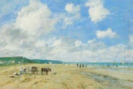 The Beach At Deauville 1863