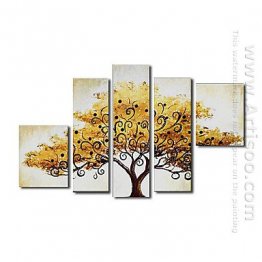 Hand-painted Abstract Oil Painting - Set of 5