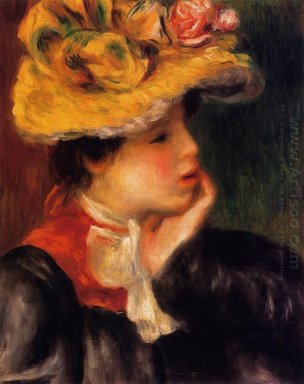 Cabeza de una mujer joven Sombrero Amarillo 1894